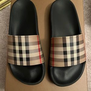 Rubber Burberry Slides Kids